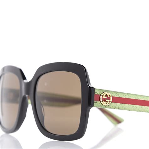 gucci sunglasses black green|green gucci sunglasses women.